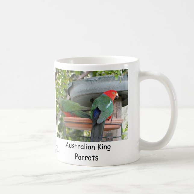Taza De Café Rey australiano Parrots (Derecha)