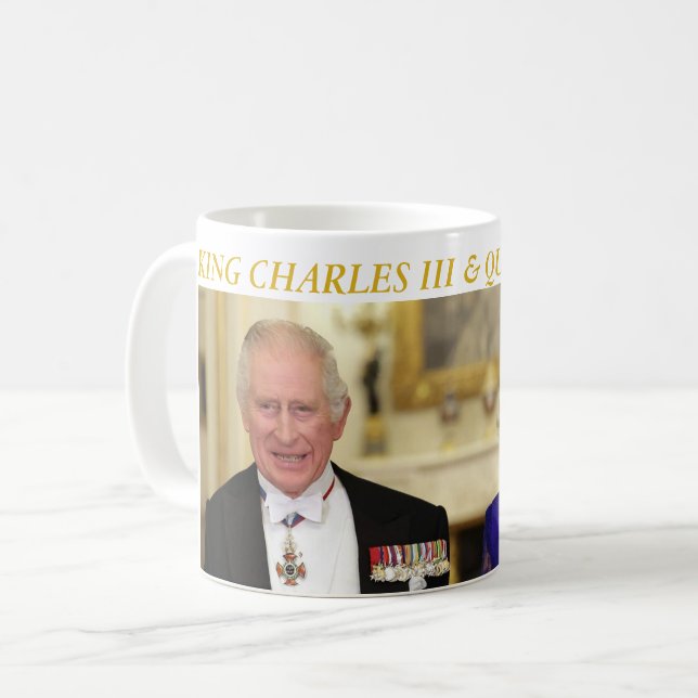Taza De Café Rey Carlos III y Reina Camila (Anverso izquierdo)