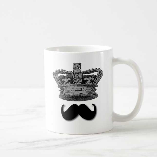 Taza De Café Rey Crown y bigote (Derecha)