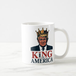 Taza De Café Rey De América Presidente Trump - Divertido Trump