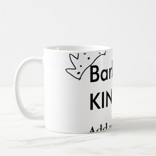 Taza De Café Rey de la barbacoa agregar nombre texto hombres co