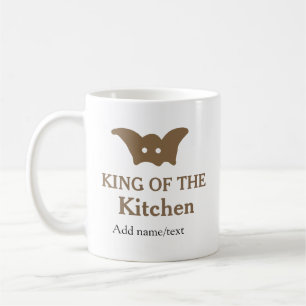 Taza De Café Rey de la cocina cocinero añadir nombre corona ha