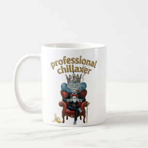 Taza De Café Rey de la comodidad Mono Chillaxer