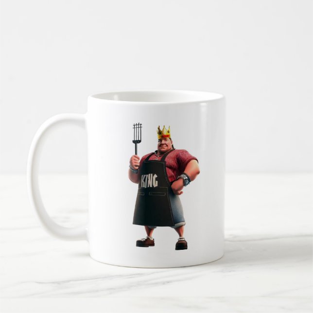 Taza De Café Rey de la parrilla café Mug (Izquierda)