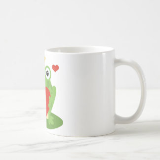 Taza De Café Rey de la rana con el corazón