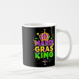 Taza De Café Rey de Mardi Gras Disfraz de Carnaval para Hombres