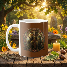 Taza De Café Rey de Roble Solsticio de Verano Folclore Británic