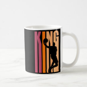 Taza De Café Rey del baloncesto retro cumpleaños chico hombres 