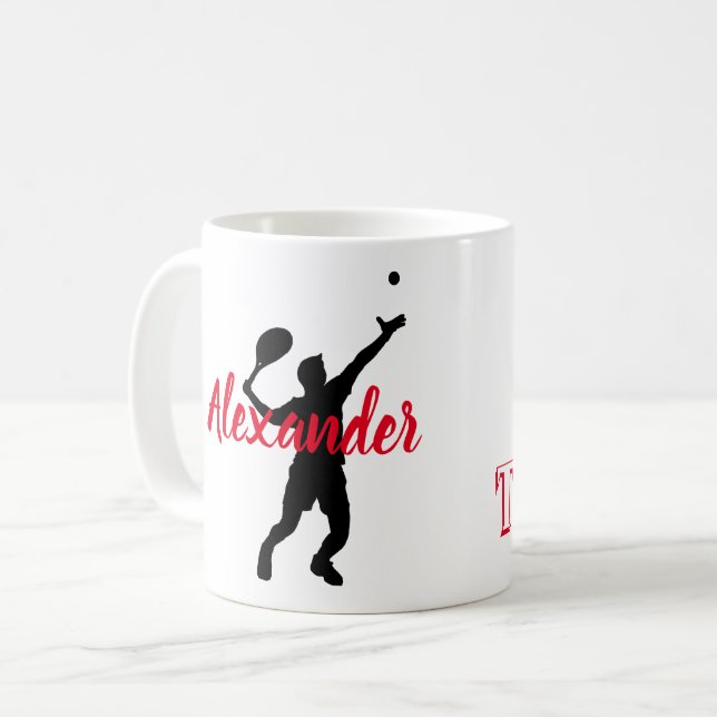 Taza De Café Rey del tenis personalizado (Anverso izquierdo)