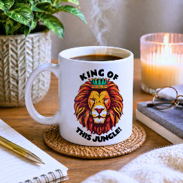 Taza De Café Rey Divertido de esta Jungla