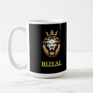 Taza De Café Rey León Real - Diseño de Majestad Coronado