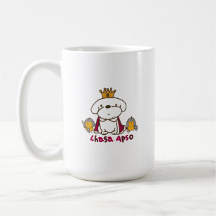 Taza De Café rey Lhasa Apso y pollitos Knight
