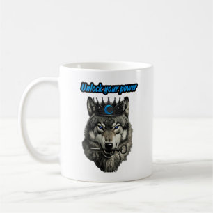 Taza De Café rey lobo desbloquea tu poder