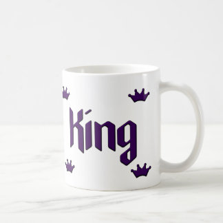 Taza De Café Rey Mug Purple Crowns