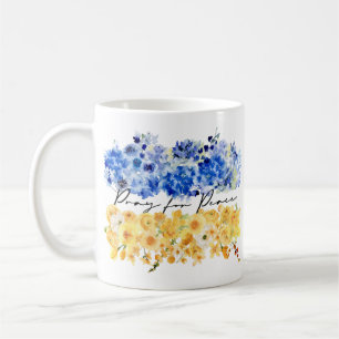 Taza De Café Reza por la Paz & Paz en Ucrania & Acuarelas.