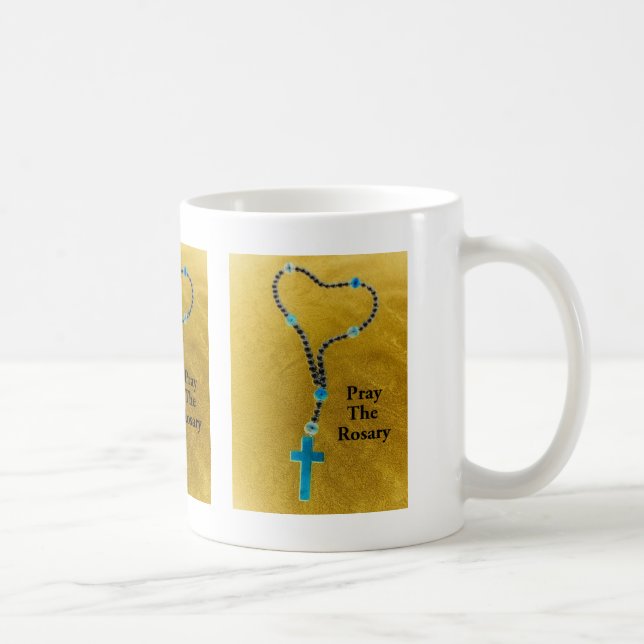 TAZA DE CAFÉ REZAR AL ROSARIO (Derecha)
