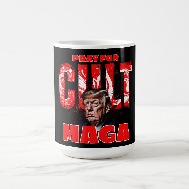 Taza De Café Rezar por el culto MAGA (Centro)