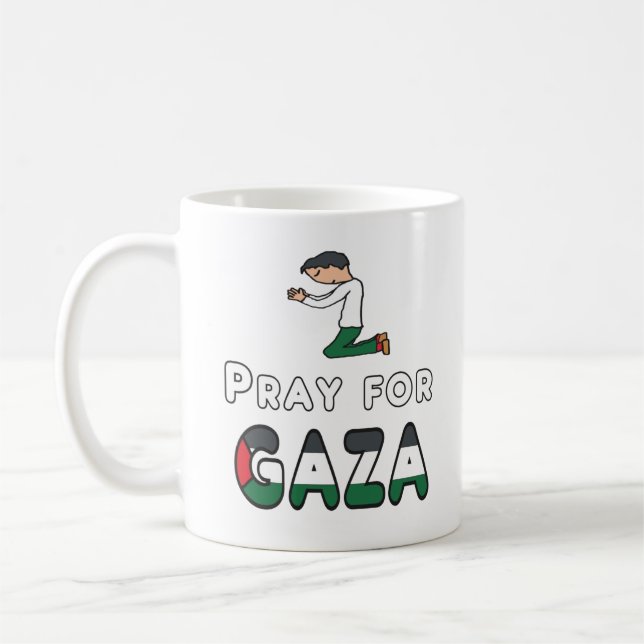 Taza De Café Rezar por Gaza (Izquierda)