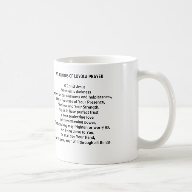 Taza De Café Rezo contra la desesperación St Ignatius de la (Derecha)