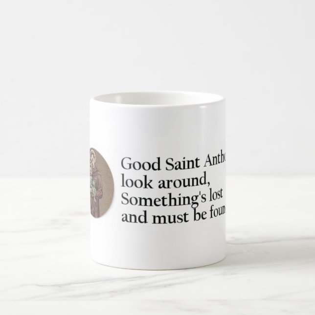 Taza De Café Rezo de St Anthony (Centro)