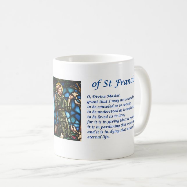 Taza De Café Rezo de St Francis (Anverso derecho)