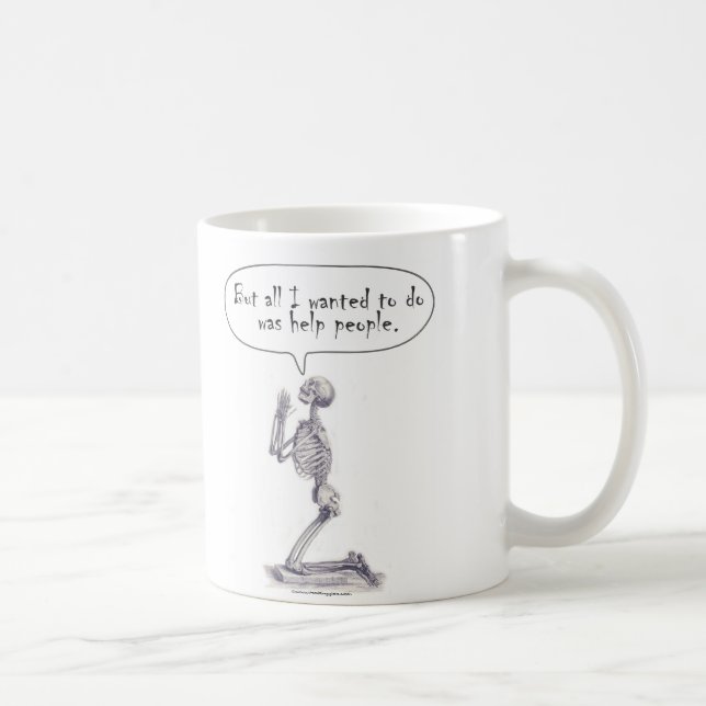 Taza De Café Rezo del esqueleto del estudiante del MED (Derecha)