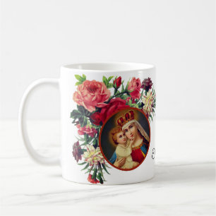 Taza De Café Rezo religioso de Jesús Memorare del Virgen Marí