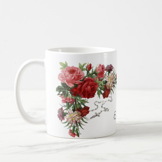 Taza De Café Rezo santo religioso de Memorare del rosario de (Izquierda)