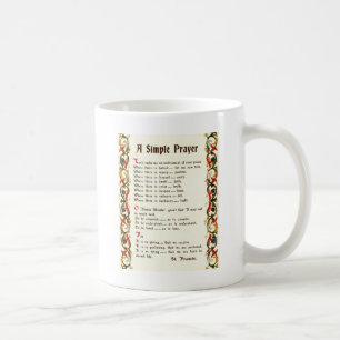 Taza De Café rezo simple por St Francis de Assisi