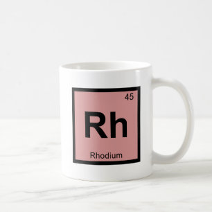 Taza De Café Rh - Química de rodio Símbolo de tabla periódic