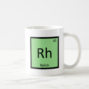 Taza De Café Rh - Tabla Periódica de Química de Condimento Reli