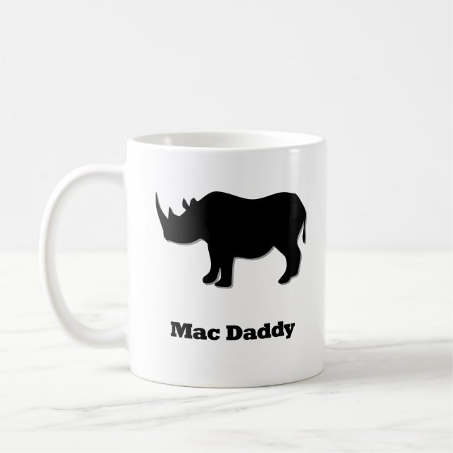 Taza De Café Rhino Mac Daddy negro (Izquierda)