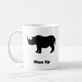Taza De Café Rhino Man Up Black