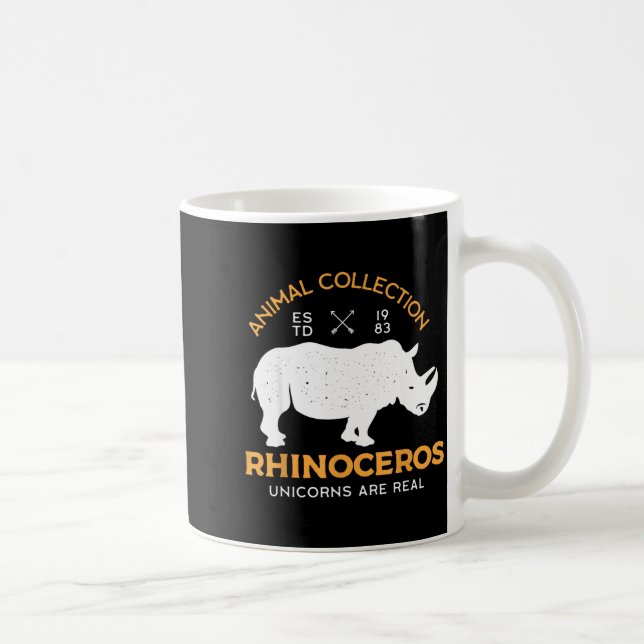 Taza De Café Rhinoceros Unicorns Are Real Funny Animal  (Derecha)