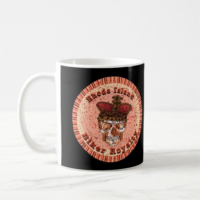 Taza De Café Rhode Island Biker Royalty (Izquierda)