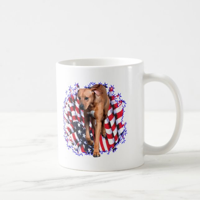 Taza De Café Rhodesian Ridgeback Patriot (Derecha)