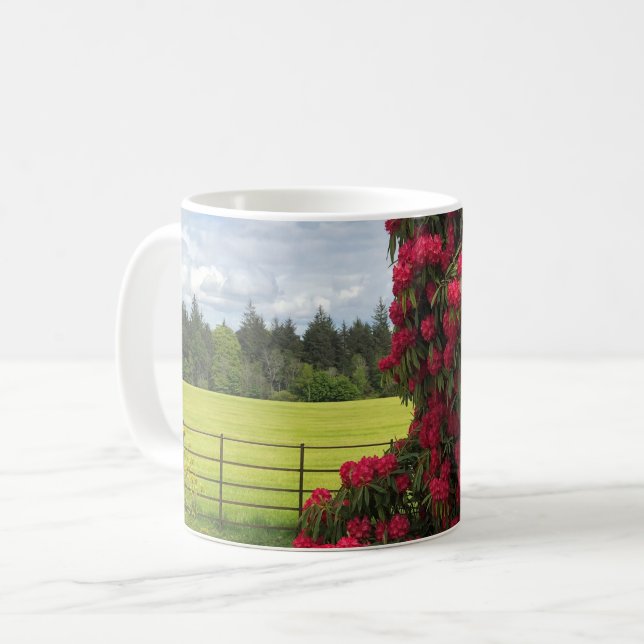 Taza De Café Rhododendron y vista escénica en Escocia (Anverso izquierdo)