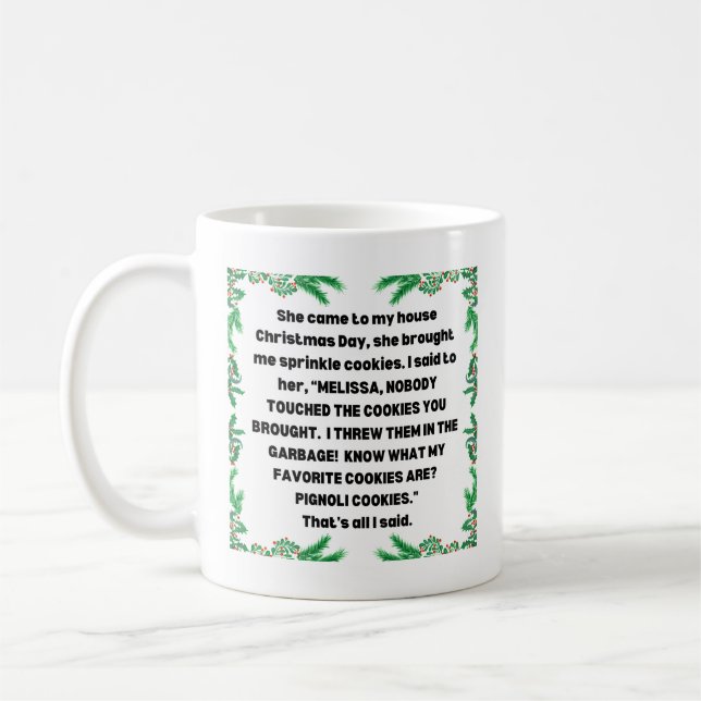 Taza De Café RHONJ Bravo NAVIDADES SPRINKLE COOKIE Teresa (Izquierda)