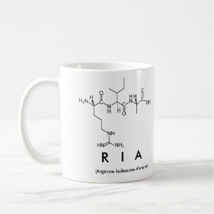 Taza De Café Ria peptide name mug