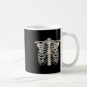 Taza De Café Rib Cage Volleyball Ball Heart Happy Halloween Day