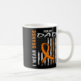 Taza De Café Ribbon Dad Leukemia Awareness American Flag Graphi