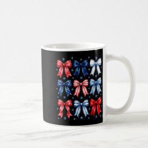Taza De Café Ribbon de lazo coquette del 4 de julio para mujere