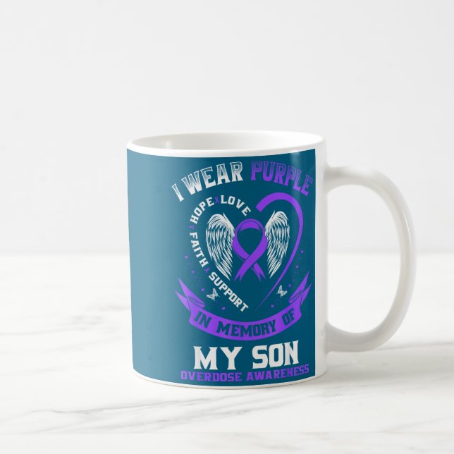 Taza De Café Ribete de conciencia de sobredosis de drogas de mi (Derecha)