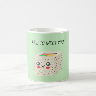 Taza De Café Rice Para Conocerte Kawaii Sushi Coffee Mug