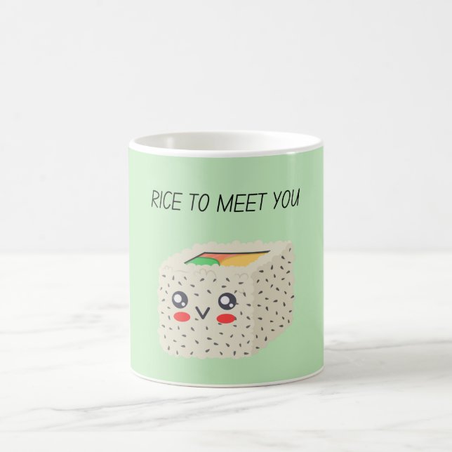 Taza De Café Rice Para Conocerte Kawaii Sushi Coffee Mug (Centro)