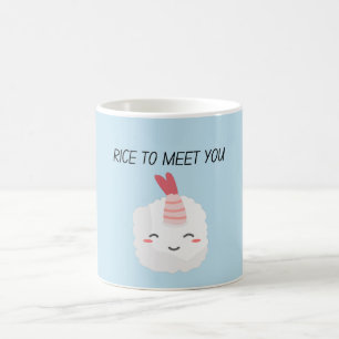 Taza De Café Rice Para Conocerte Kawaii Sushi Coffee Mug
