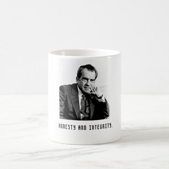 Taza De Café Richard Nixon Honestidad e integridad café Mug (Centro)
