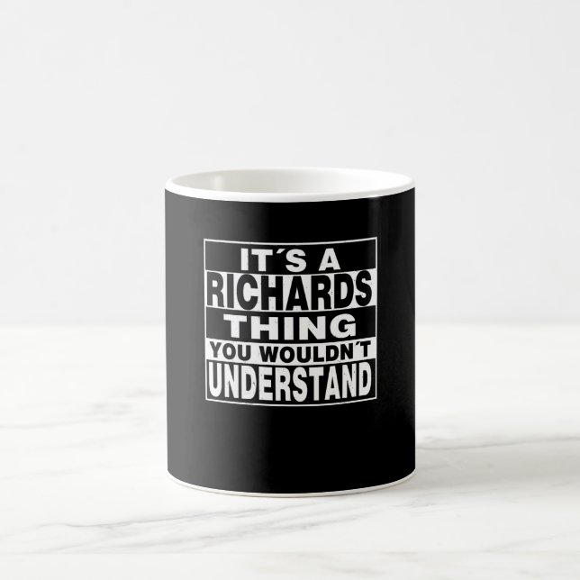 Taza De Café RICHARDS Apellido personalizado (Centro)