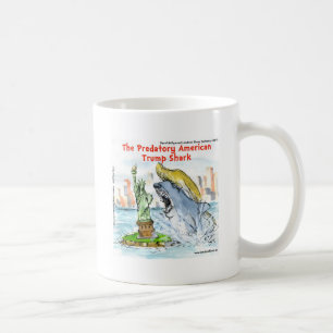 Taza De Café Rick London Divertido Trump Tiburón