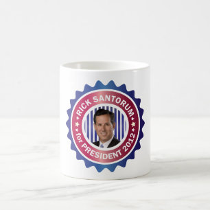 Taza De Café Rick Santorum por el presidente 2012